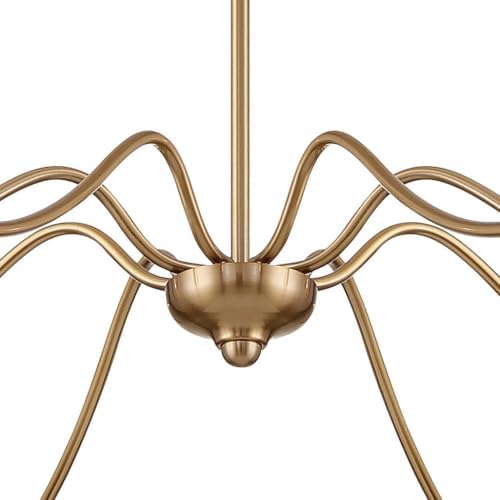 Franklin Iron Works 42 Inch 8 Light Gold Chandelier