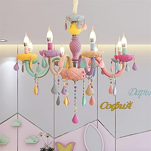 Crystal Chandelier LED Rainbow 8 Heads for Bedroom