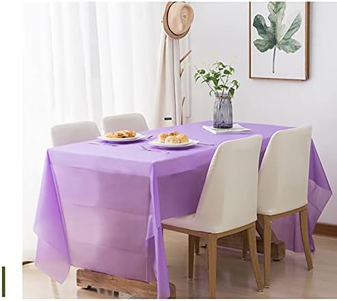 Yikangheng 2 Pcs Disposable Pink Plastic Tablecloth 108x54 Inch Rectangle