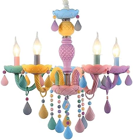 Fruid Childrens Chandelier with 5 Colorful Lights