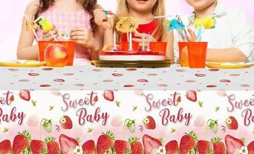 MaitianGuyou Strawberry Themed 3Pc Tablecloths