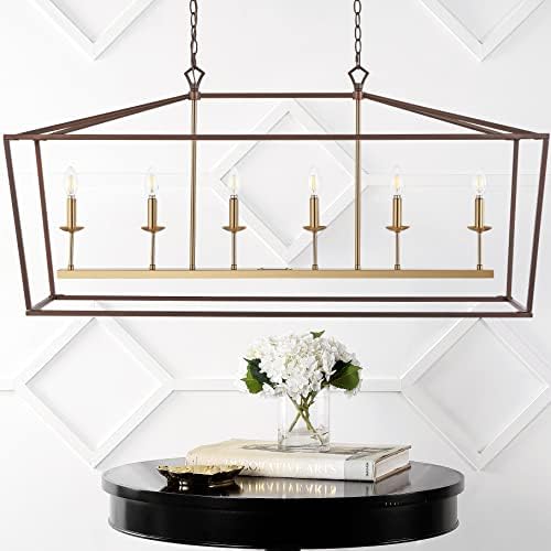 JONATHAN Y JYL7439D 49 Inch 6 Light Linear Classic Traditional Metal LED Pendant
