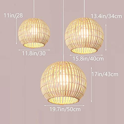 Modern Industrial Bamboo Wicker Chandelier Light