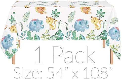Jungle Safari Tablecloth with Oh Baby Banner Set