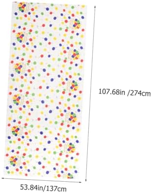 Garneck 2pcs Plastic Birthday Tablecloth with Cartoon Balloon Print