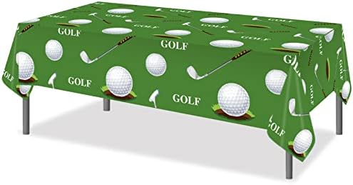 Lide Road 2Pcs Pink Golf Plastic Tablecloth 54x87In
