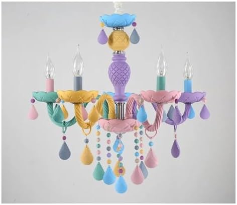 Modern Romantic Rainbow Crystal Chandelier for Kids Bedroom 1