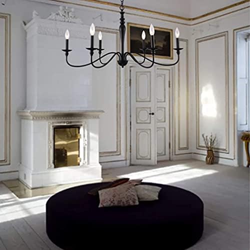 PAPAYA 6-Light Black Industrial Chandelier