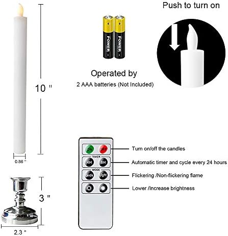 Eldnacele Flameless Window Candles with Remote Timer
