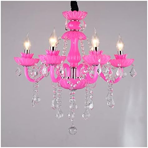 Chandelier Light with Crystal Candle for Princess Room Decor