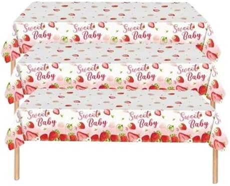 MaitianGuyou Strawberry Themed 3Pc Tablecloths