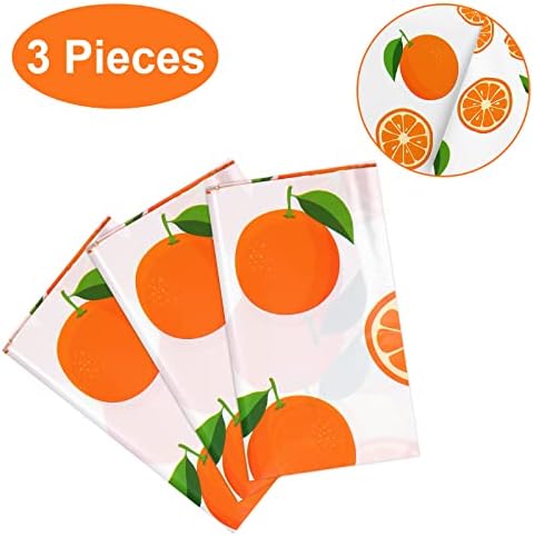 PHOGARY 3 Pack Orange Tablecloths for Party Decor