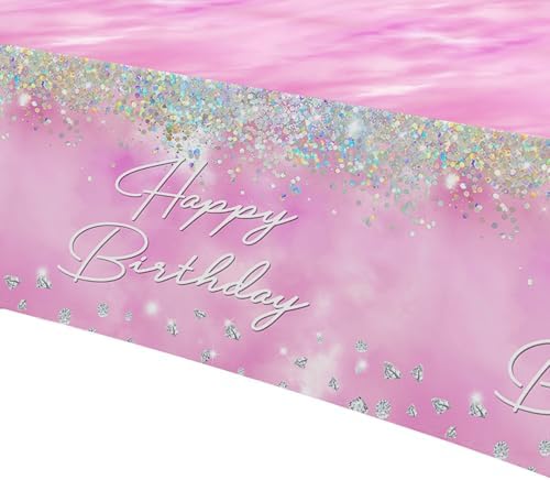 Pink Glitter Diamond Tablecloth Set 3 Pack