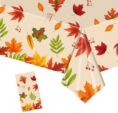 1 Pcs Thanksgiving Plastic Tablecloth 54x108 Inch
