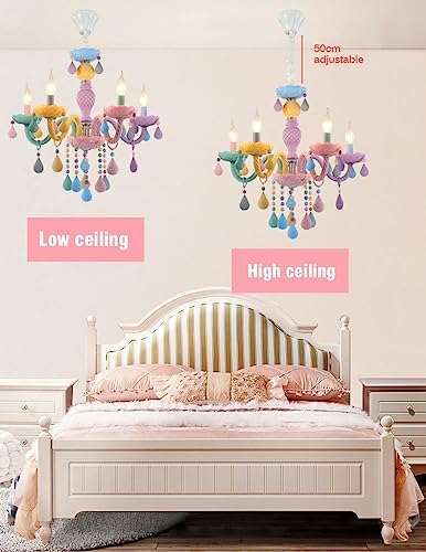 Fruid Childrens Chandelier with 5 Colorful Lights