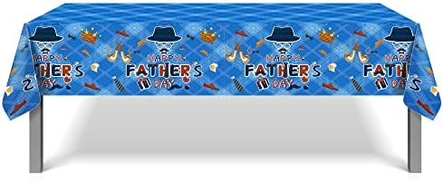 2 Pack Blue Fathers Day Tablecloths with Dad Designs