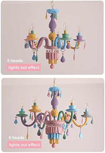 Colorful Crystal Chandelier Light for Girls Bedroom