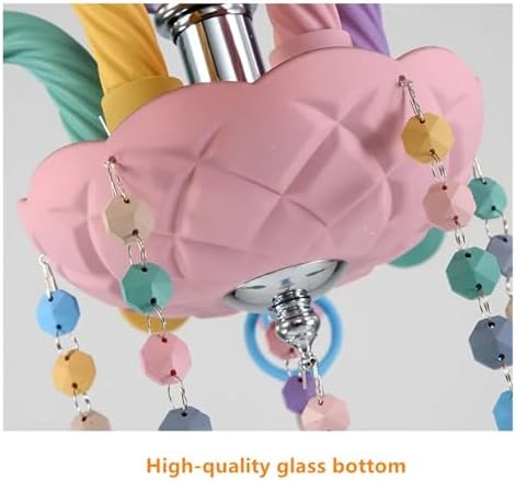 Modern Romantic Rainbow Crystal Chandelier for Kids Bedroom