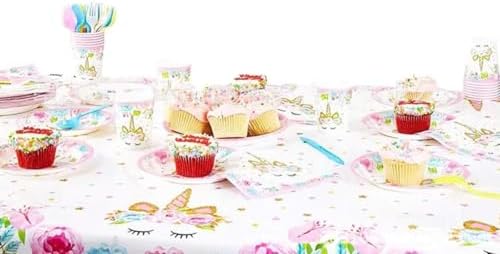 Extra-Large Unicorn Tablecloths 3 Pack for Birthday Party