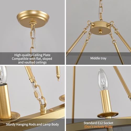 40 Inch Gold Wagon Wheel Chandelier with 16 Lights