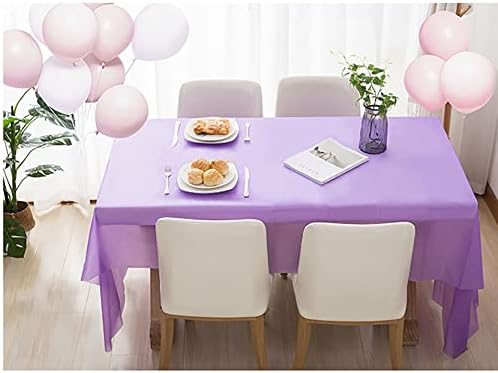 Yikangheng 2 Pcs Disposable Pink Plastic Tablecloth 108x54 Inch Rectangle