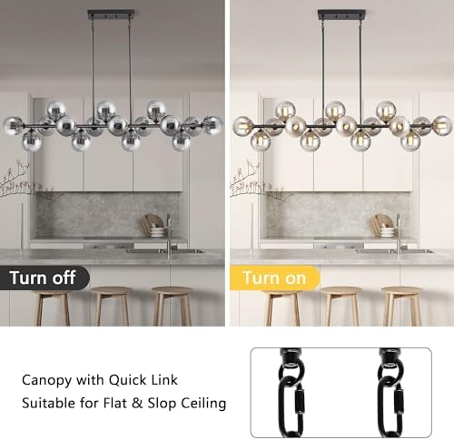 Modern 16-Light Farmhouse Chandelier for Kitchen Dining Room