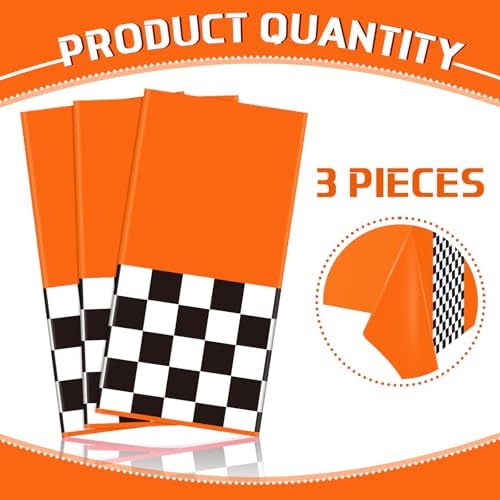 Irenare 3 Sheet Racing Car Table Runner Decorations