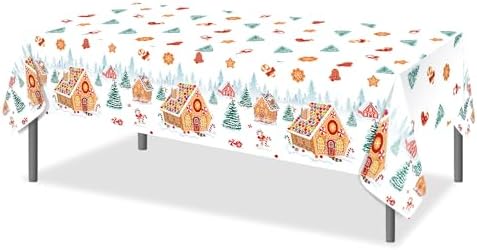 Lide Road 2 Pcs Gingerbread House Tablecloths