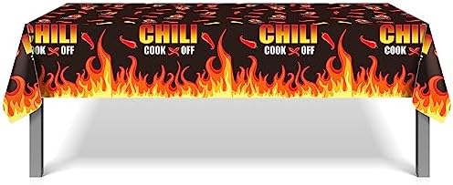 MOZUI Hot Pot Chili Themed Tablecloth 54 x 87In