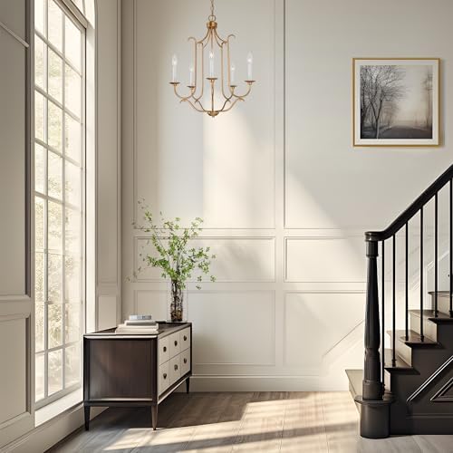 KSANA 5 Light Gold Chandelier Dining Room Fixture