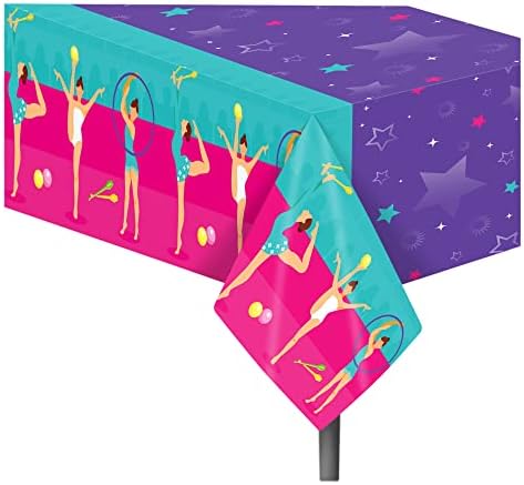 Gymnastics Themed 2 Pcs Plastic Table Covers 54x87in