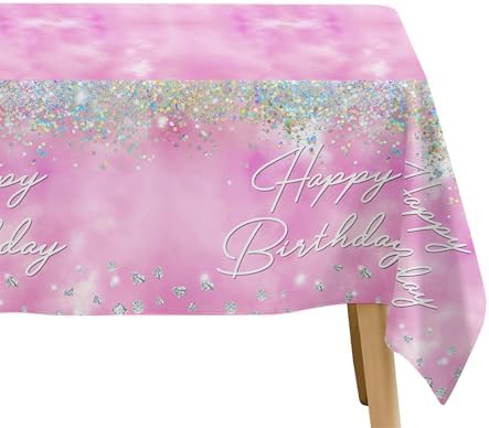 Pink Glitter Diamond Tablecloth Set 3 Pack