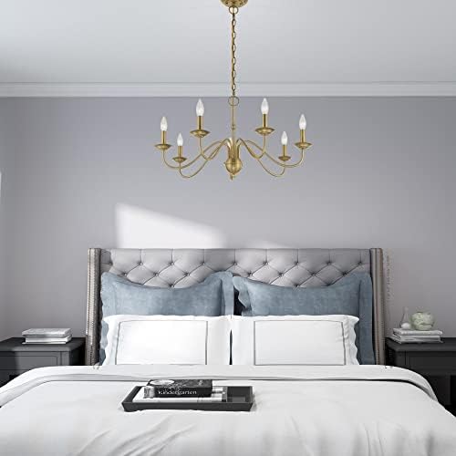 Livex 7 Light Antique Brass Chandelier