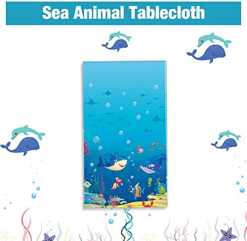 Tiamon Ocean Waves Tablecloth for Beach Party Decor