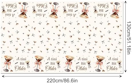 Lide Road Espresso Martini Party Table Cloth 54x87In