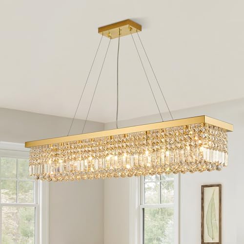 Siljoy Gold Raindrop Chandelier Luxury Large Rectangle Flush Mount Ceiling Light