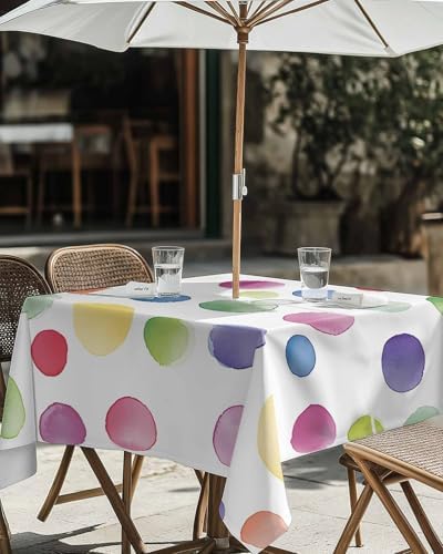 Perdecor 54x54in Waterproof Tablecloth with Umbrella Hole and Zipper