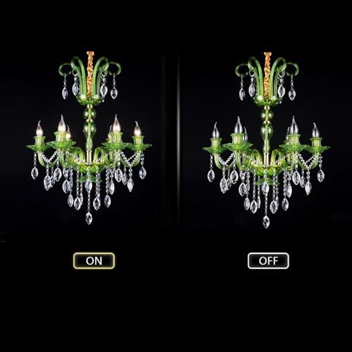 Aiwen 6 Light Crystal Chandelier for Living Room Foyer Lobby