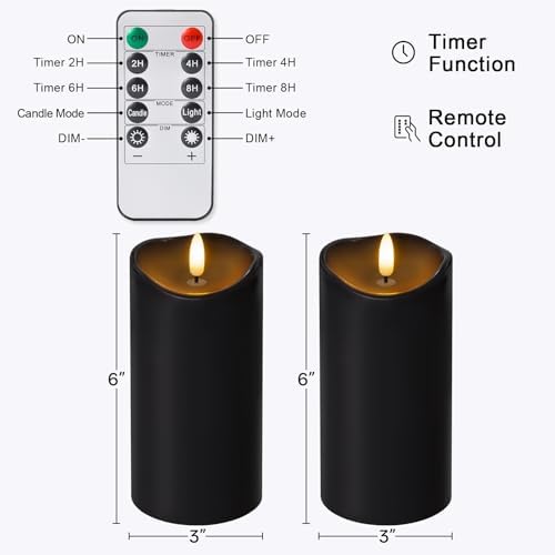 NURADA Flameless Candles with Remote Timer