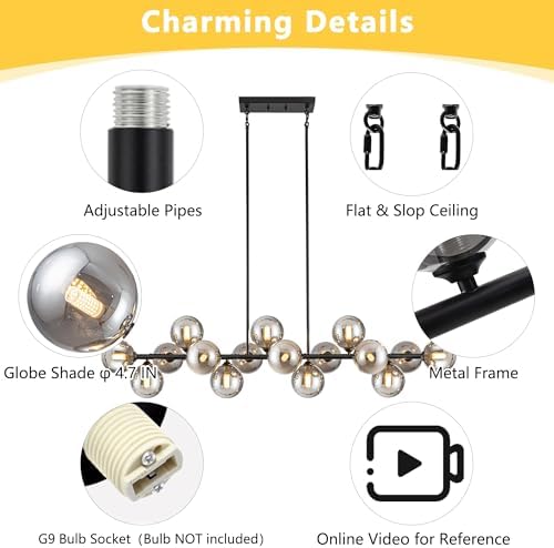 Modern 16-Light Farmhouse Chandelier for Kitchen Dining Room