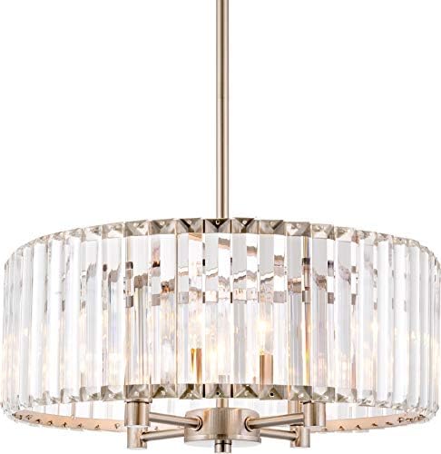 Delilah 16 Inch 4 Light Crystal Drum Chandelier