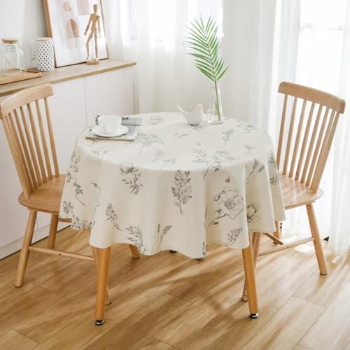 Kids Table Cloths 71x51 Inch Rectangular Floral Bee Print Cotton Table Cover