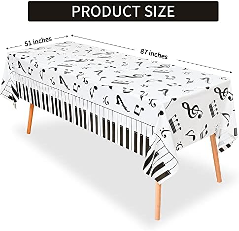 2 Pcs Music Notes Tablecloth for Birthday Parties