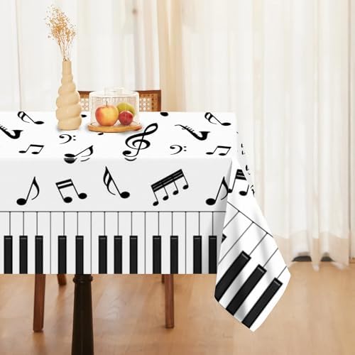 Lide Road 2Pcs Musical Notes Party Tablecloth