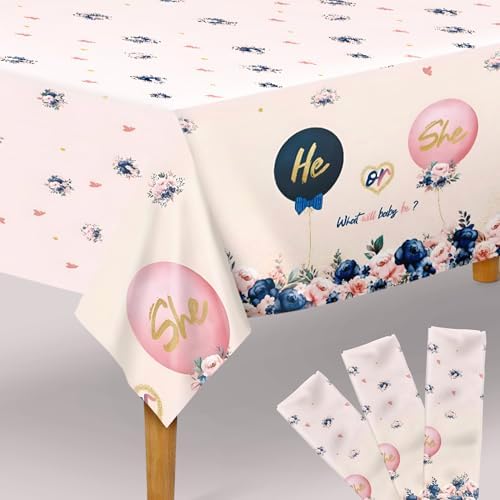KatchOn Gender Reveal Table Cover - 108x54 Inch Pack of 3