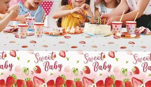 MaitianGuyou Strawberry Themed 3Pc Tablecloths