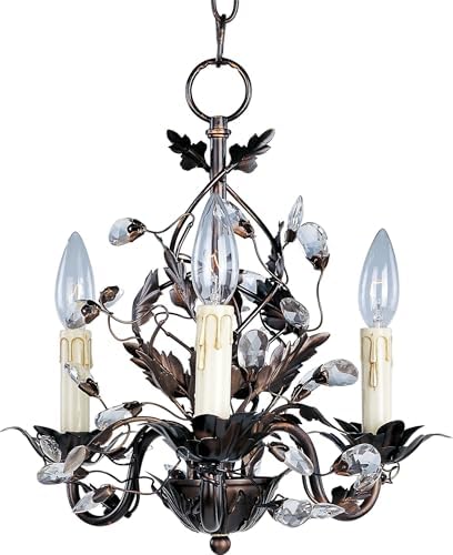 Maxim 2855OI Crystal Leaves Vines Candle Mini Chandelier