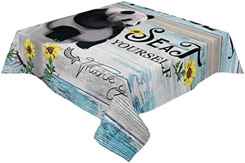 ZOE GARDEN Square Tablecloth Waterproof Stainproof 60x60
