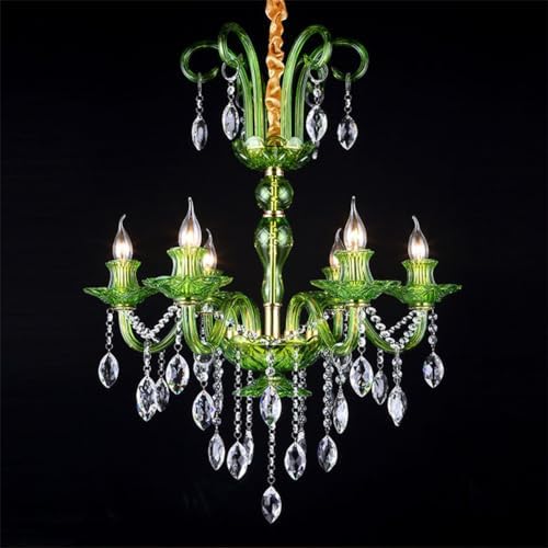 Aiwen 6 Light Crystal Chandelier for Living Room Foyer Lobby