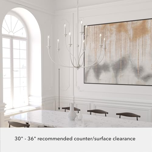 Hunter Southcrest 9-Light Distressed White Chandelier